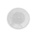 Round white mesh filter on a white background