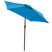 Blue patio umbrella on a white background