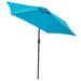 Blue patio umbrella on a white background