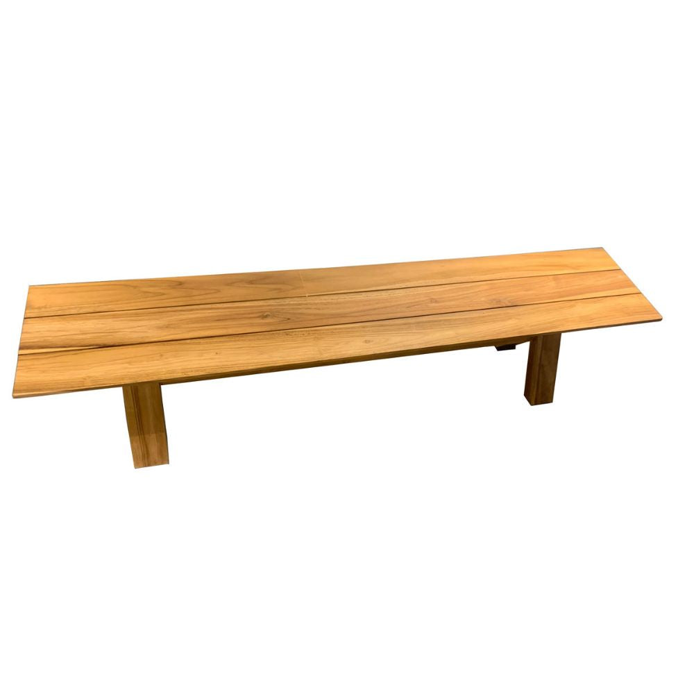Wooden bench on a white background