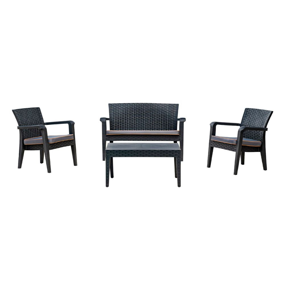 Alaska 4-Piece Seating Set with Cushions - Anthracite