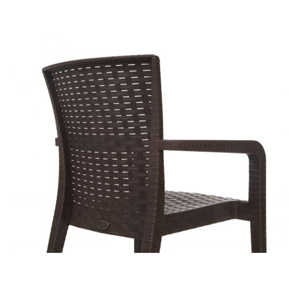 Brown wicker chair on a white background