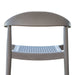 Gray plastic chair with a white background