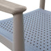 Close-up of a textured plastic step with a white background