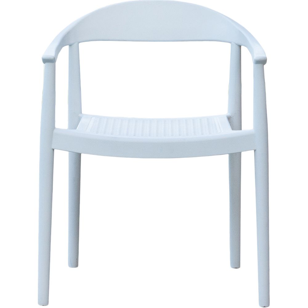 Kennedy Set of 2 Stackable Armchair-White