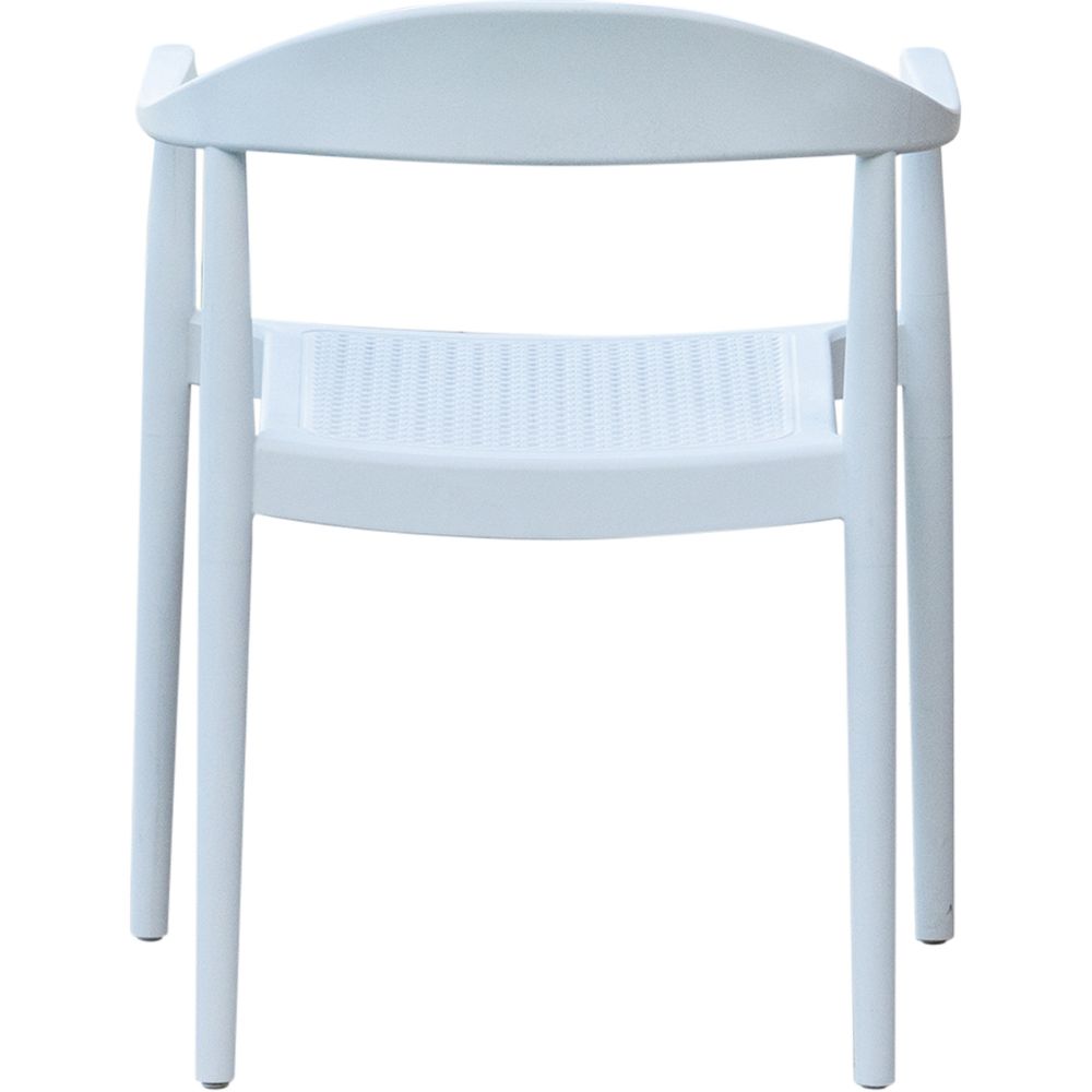 Kennedy Set of 2 Stackable Armchair-White