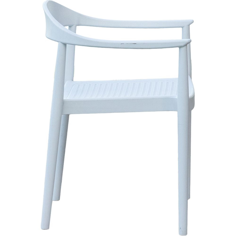 Kennedy Set of 2 Stackable Armchair-White