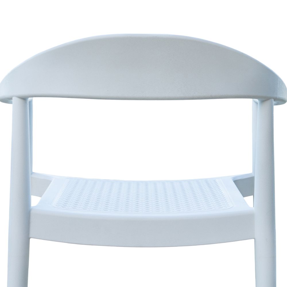 Kennedy Set of 2 Stackable Armchair-White