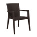 Brown wicker chair on a white background