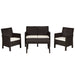 Outdoor furniture set with two chairs and a sofa on a white background