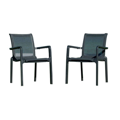 Two dark gray chairs on a white background