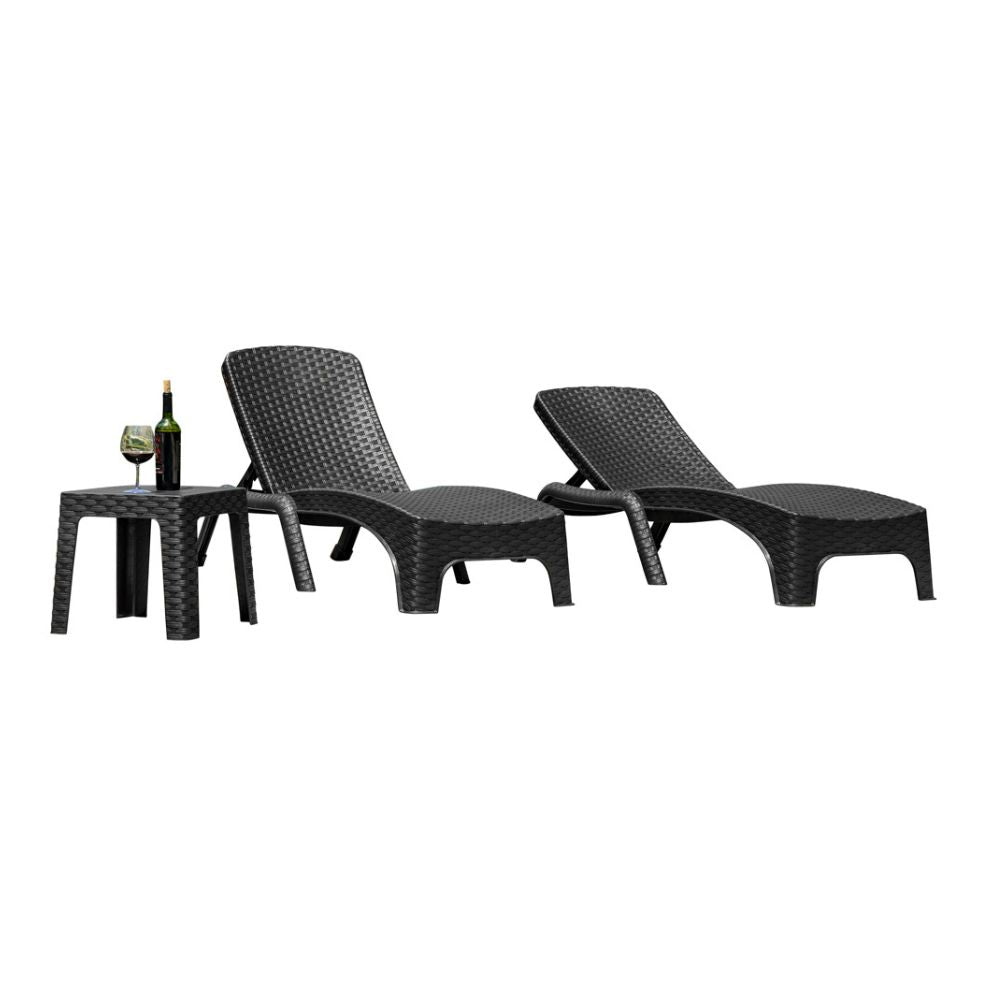 Roma 3-Piece Chaise Lounger Set