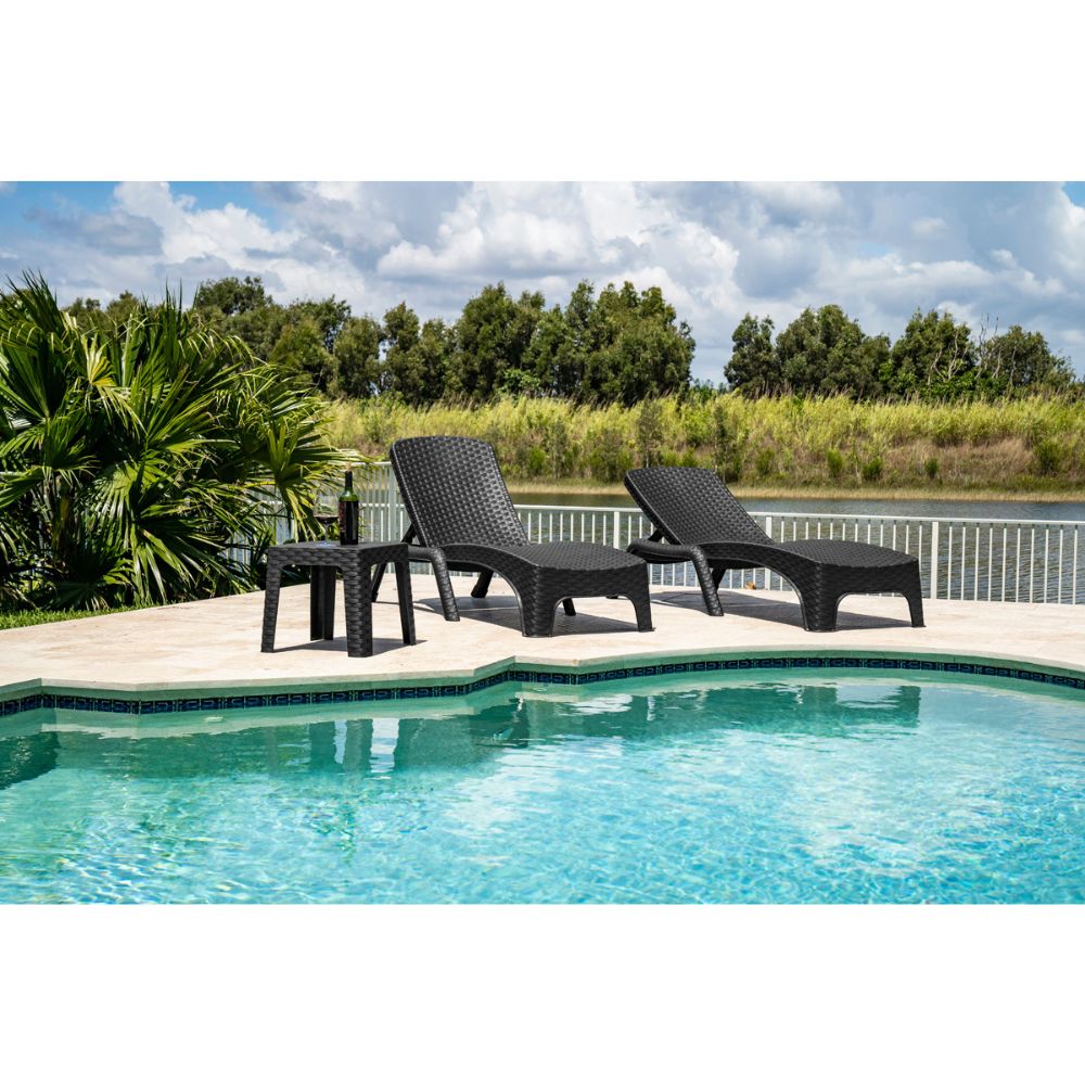 Roma 3-Piece Chaise Lounger Set