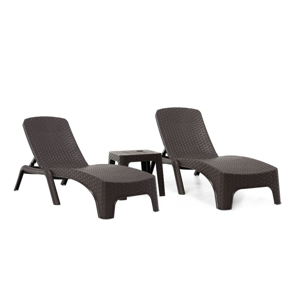 Roma 3-Piece Chaise Lounger Set
