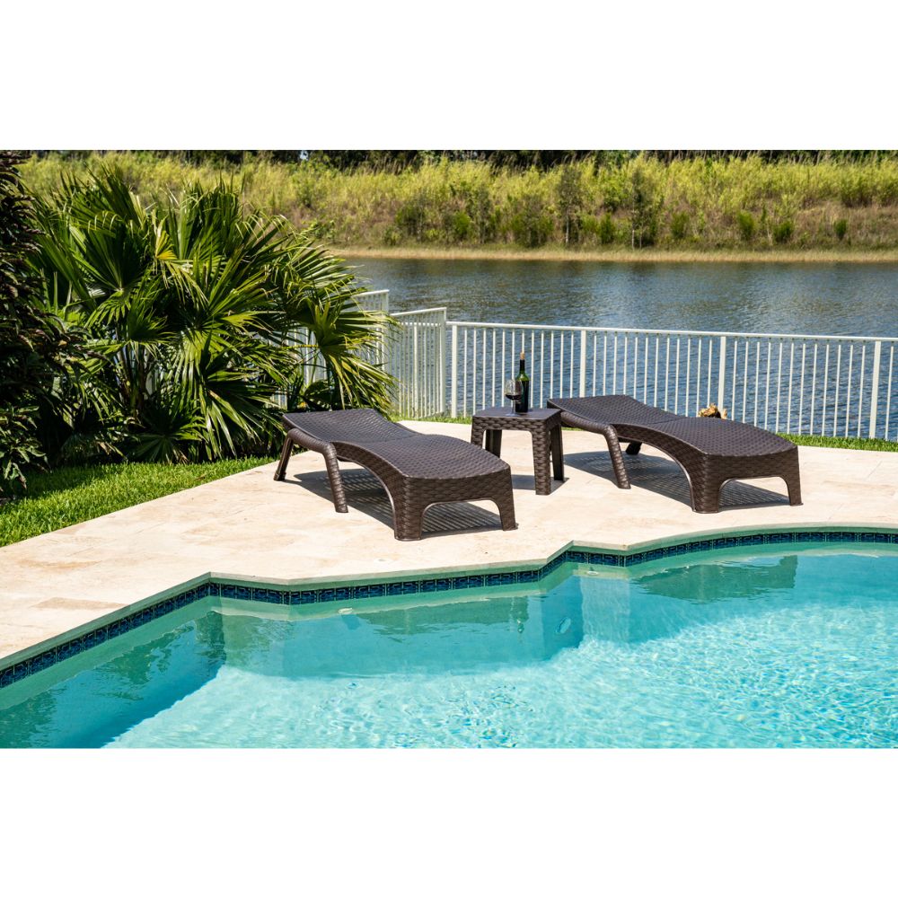 Roma 3-Piece Chaise Lounger Set