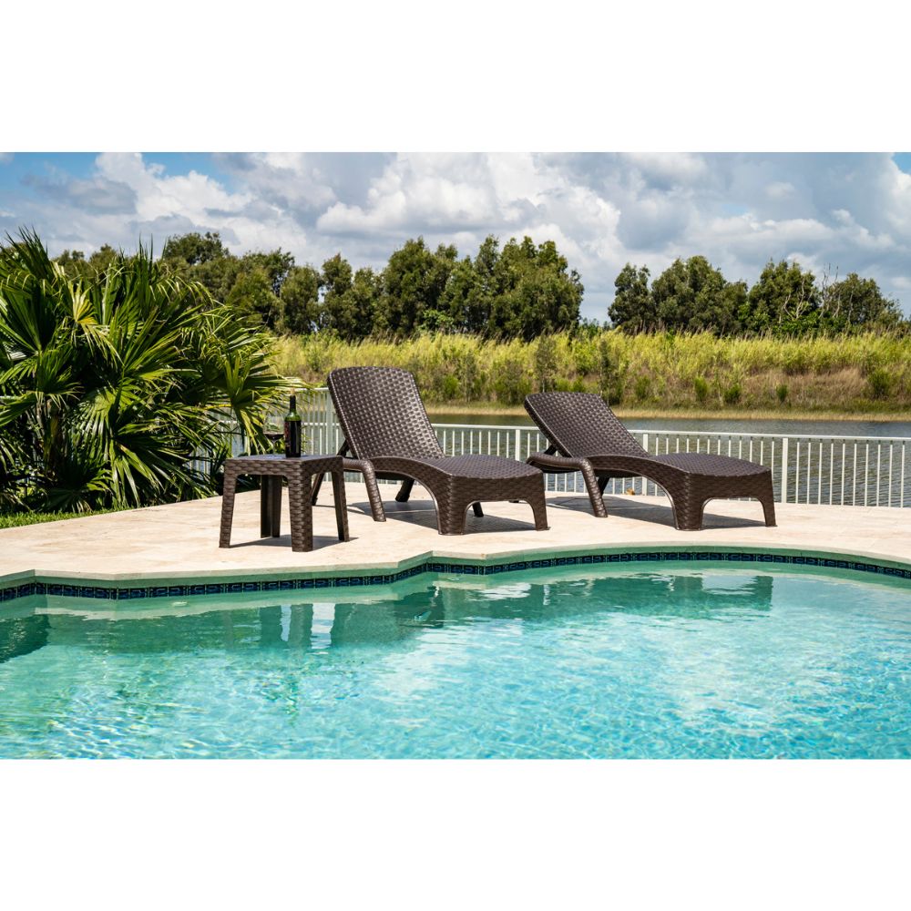 Roma 3-Piece Chaise Lounger Set