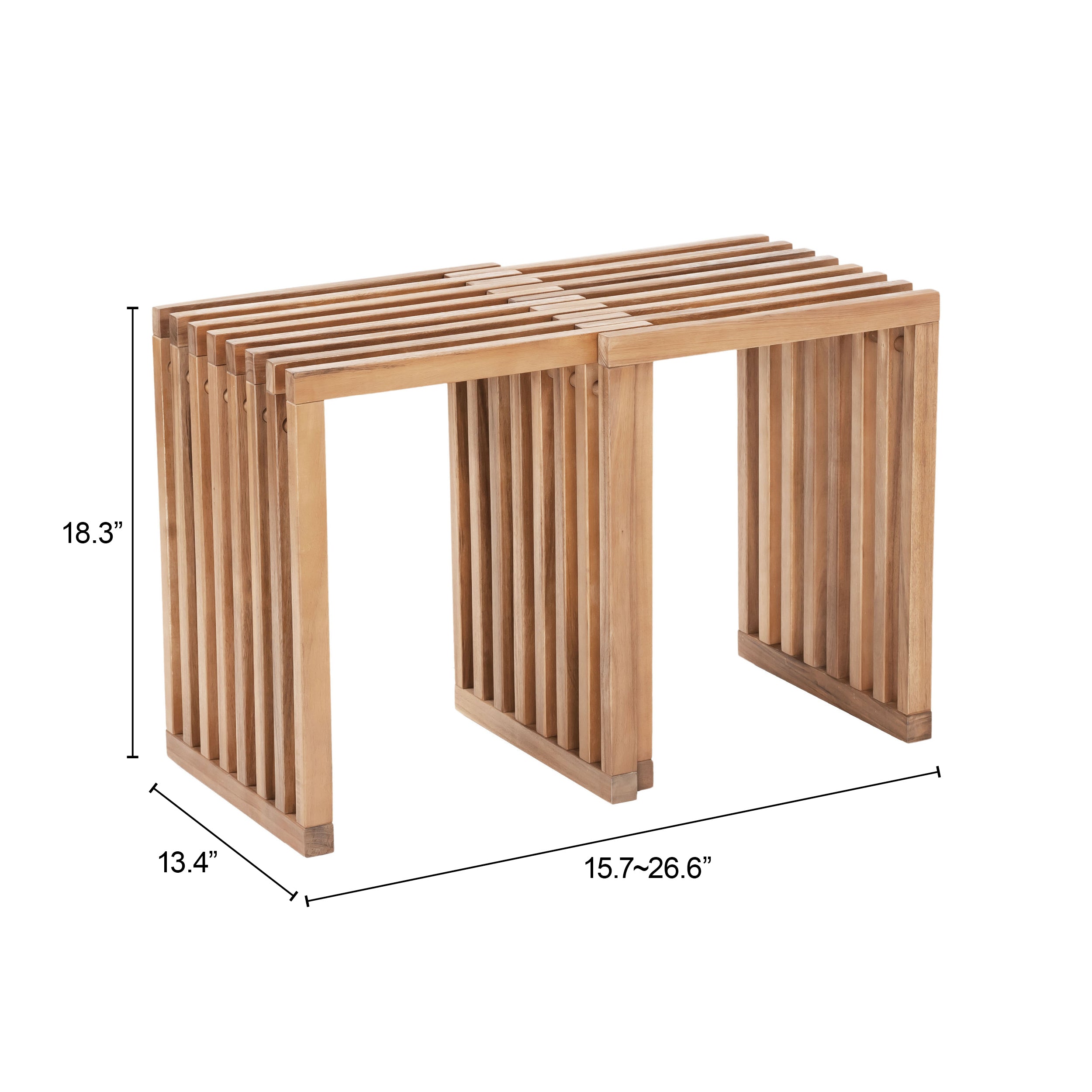 Riviera Extendable Bench (Set of 2) Natural