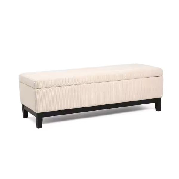 Solid Wood Frame Ottoman Storage Bench Furniture For Indoor/Outdoor Use