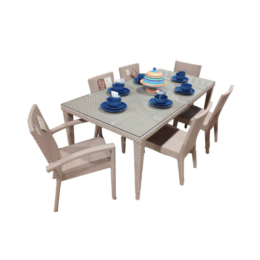 Panama Jack Austin 7-Piece Rectangular Dining Set with Cushions