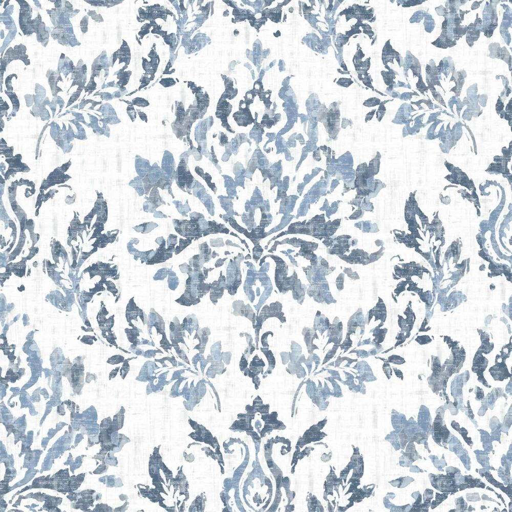 Decorative pattern with blue and gray design on a white background